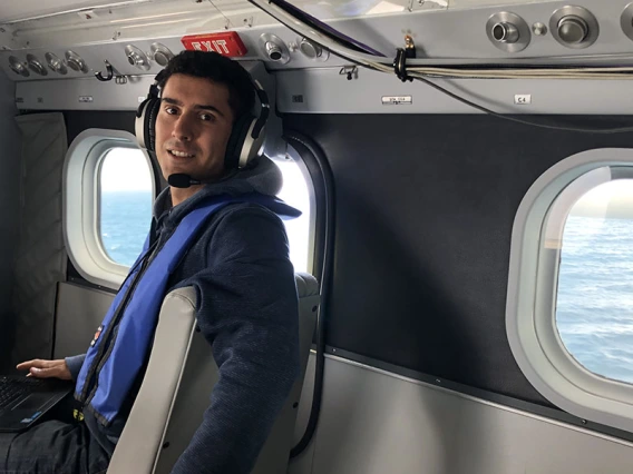 Sorooshian in a research aircraft