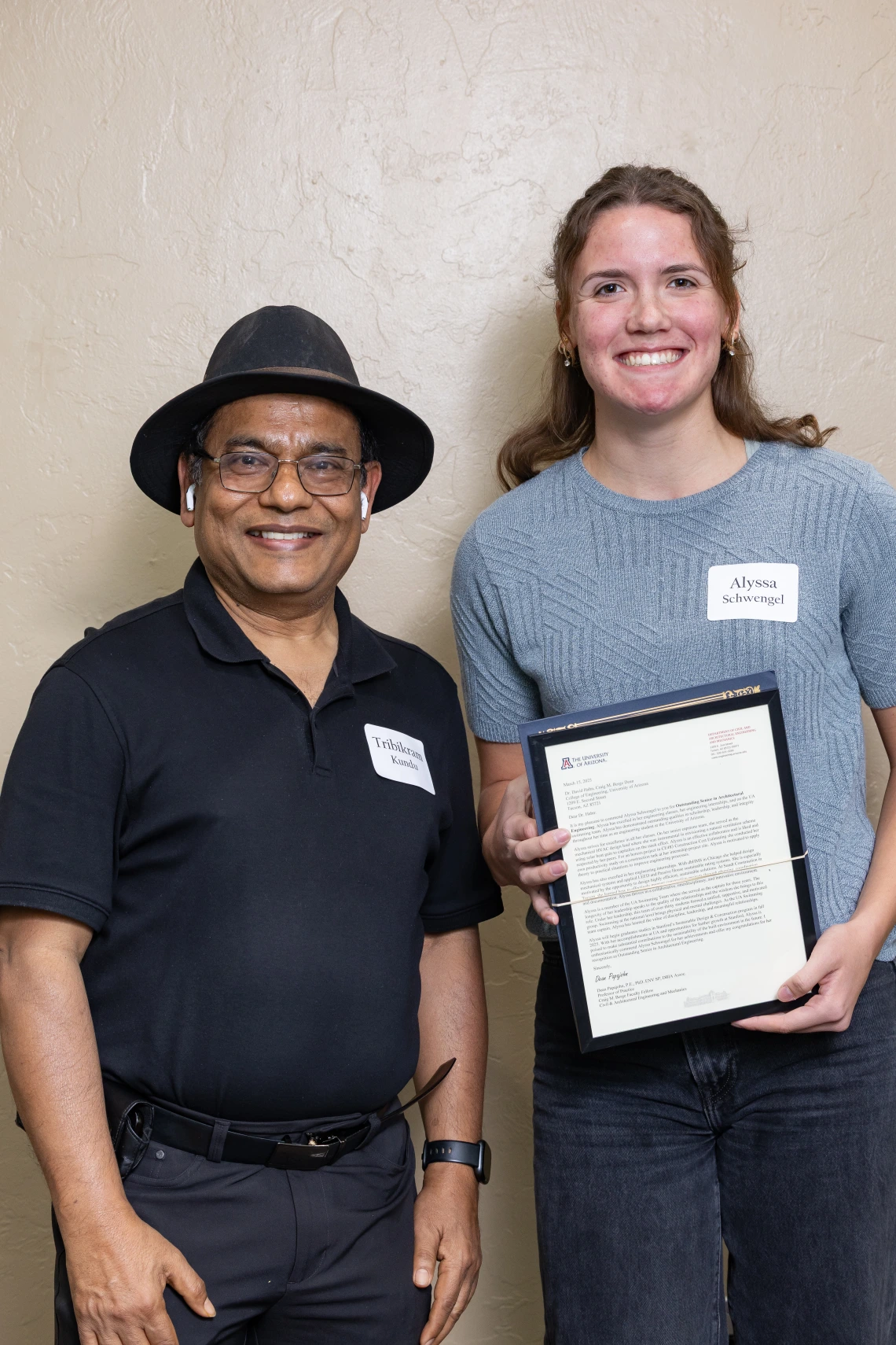 Tribikram Kundu, Alyssa Schwengel