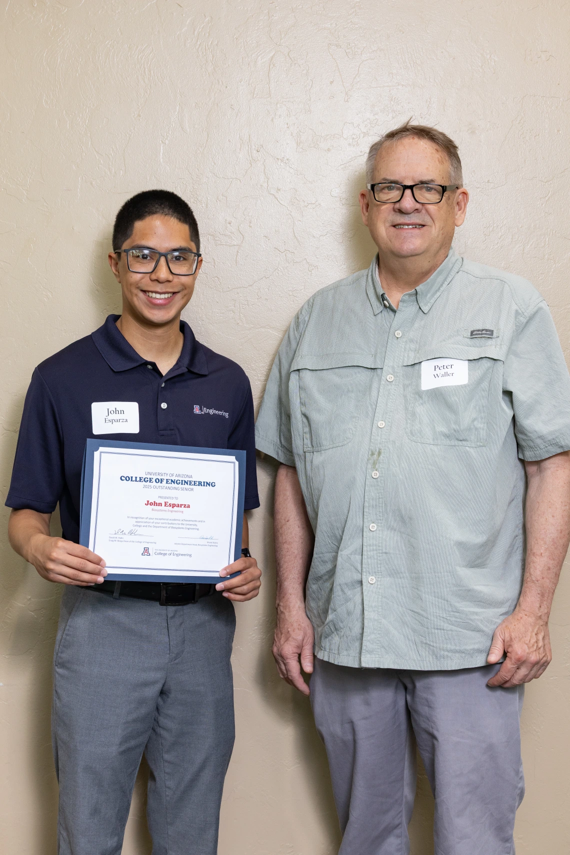 John Esparza, Peter Waller