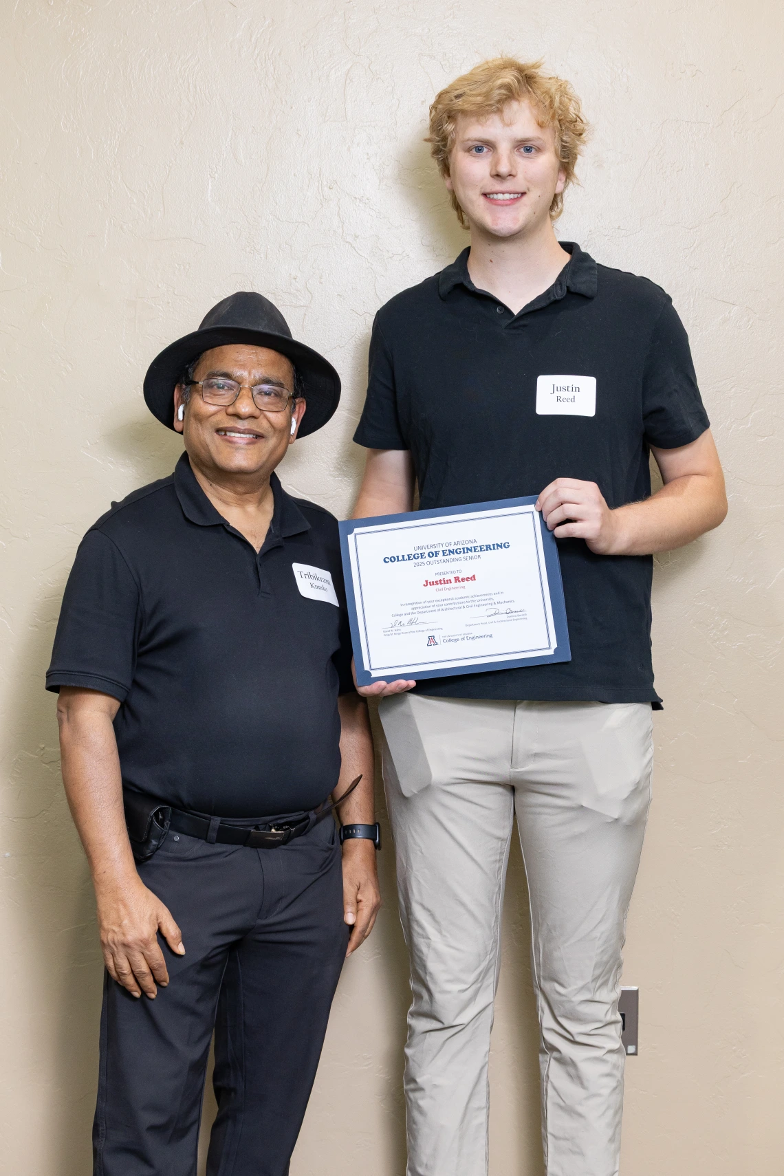 Tribikram Kundu, Justin Reed
