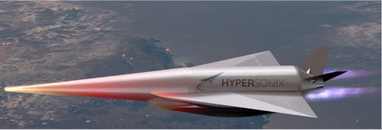 A vehicle in flight